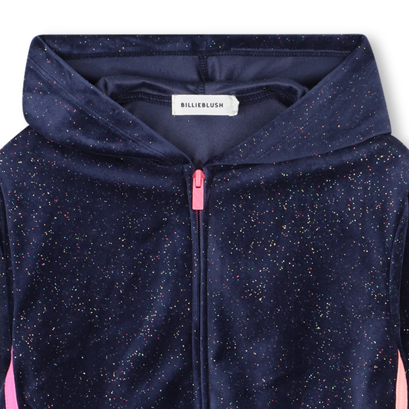 Shiny velour cardigan 