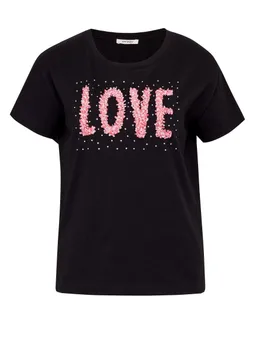 Black Women's Short-Sleeve T-Shirt  Curves Collection