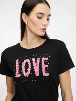 Black Women's Short-Sleeve T-Shirt  Curves Collection