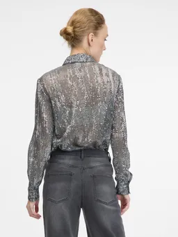 Silver Collared Blouse for Women