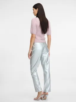 Silver Women's Straight-Fit Trousers
