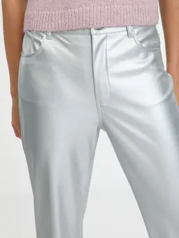 Silver Women's Straight-Fit Trousers