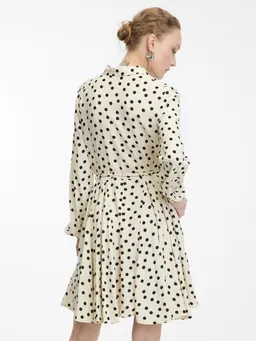 Women's Knee-Length Cream Shirt Dress