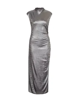 Women's Silver Midi Dress