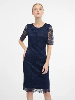 Women's Blue Knee-Length Pencil Dress