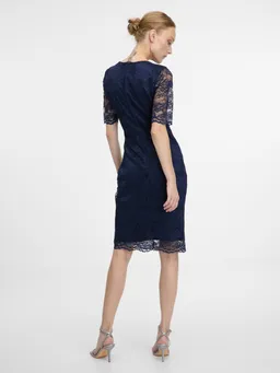 Women's Blue Knee-Length Pencil Dress