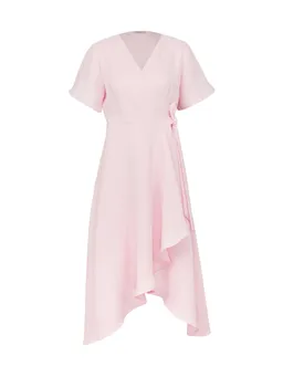  Women's Light Pink Midi Dress