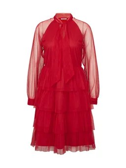 Women's Red Knee-Length Dress