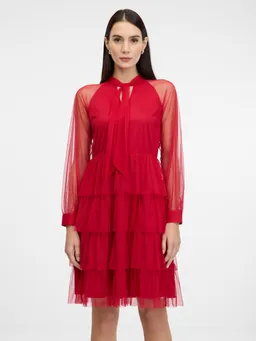 Women's Red Knee-Length Dress