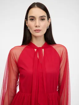 Women's Red Knee-Length Dress