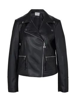 Women's Black Faux Leather Jacket