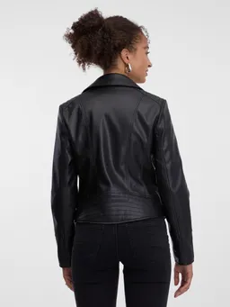 Women's Black Faux Leather Jacket