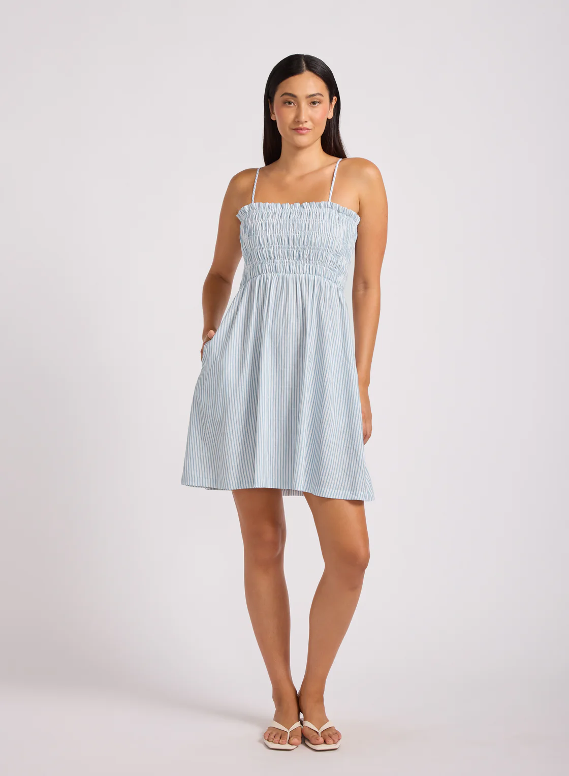 Beachclub Shirred Mini Dress