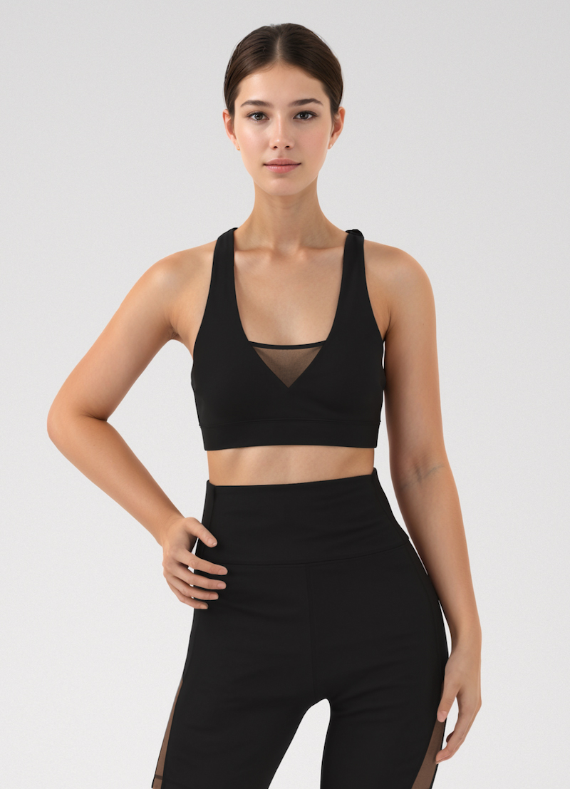 Meshed Elegance Cut-out Bra
