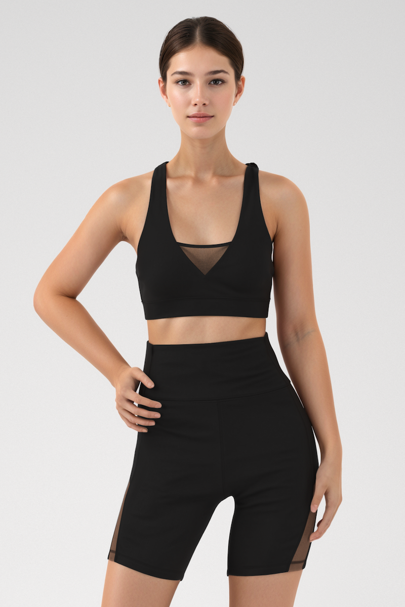 Meshed Elegance Cut-out Bra