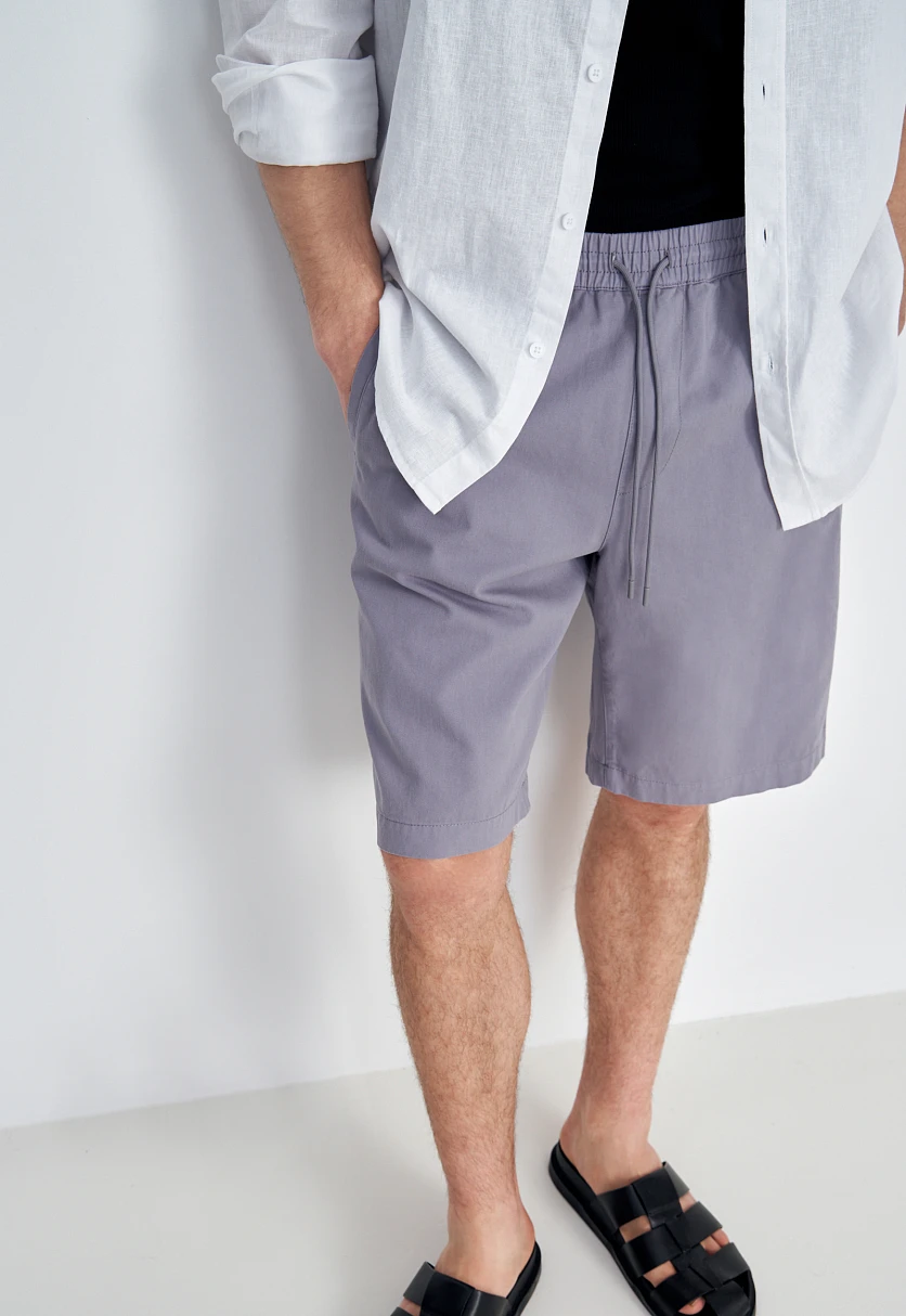 Cotton Shorts with Elastic Waistband