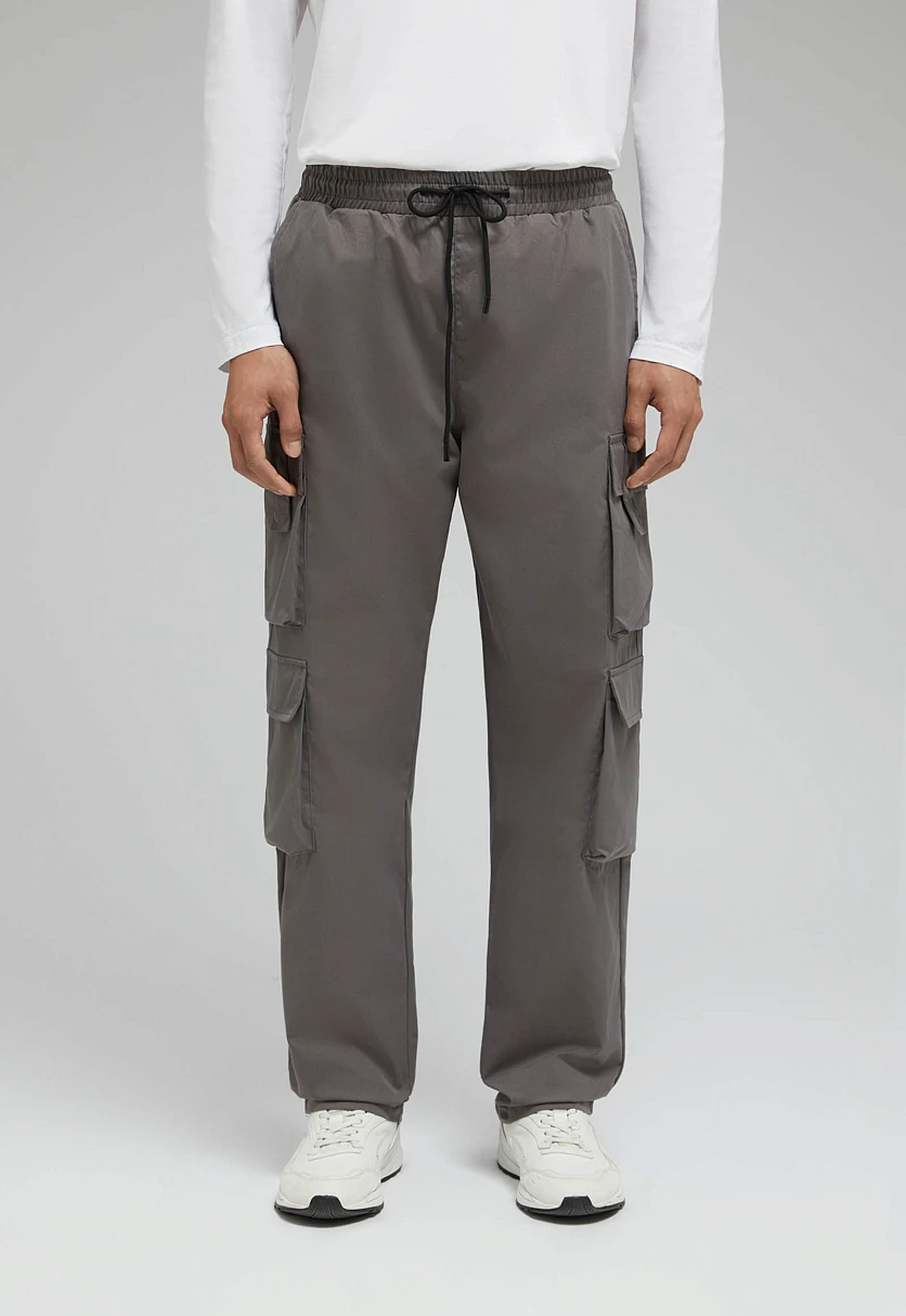 Cargo Trousers with Elastic Waistband