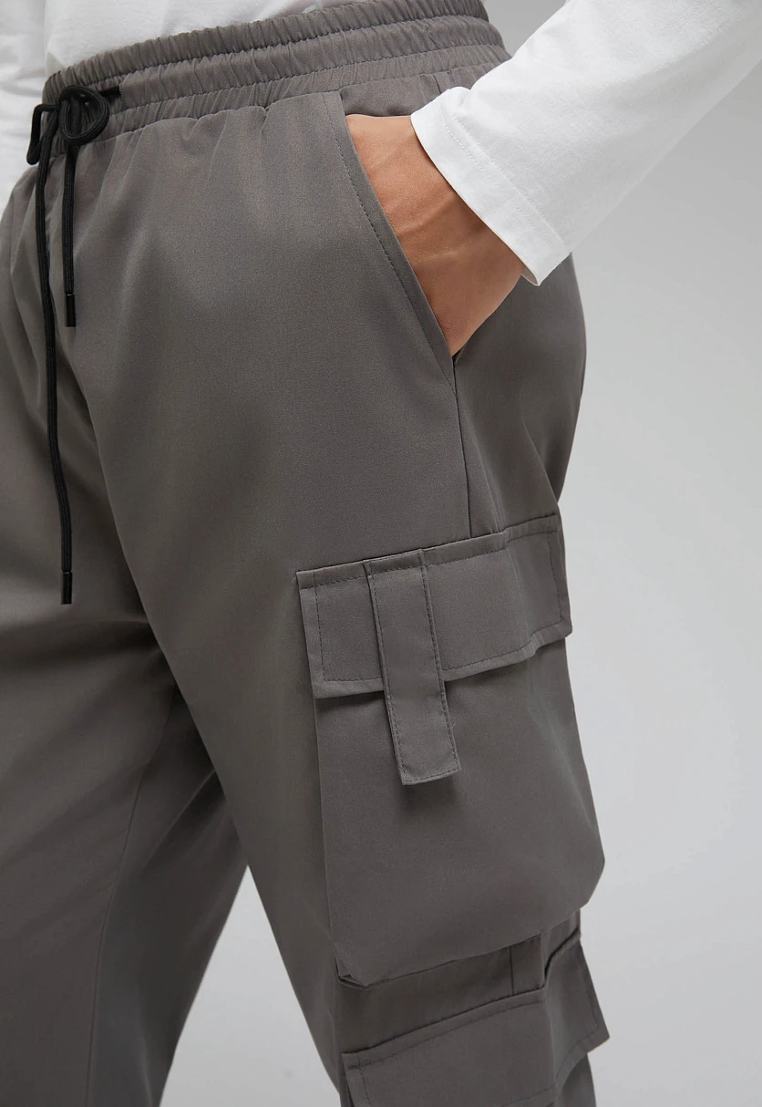Cargo Trousers with Elastic Waistband