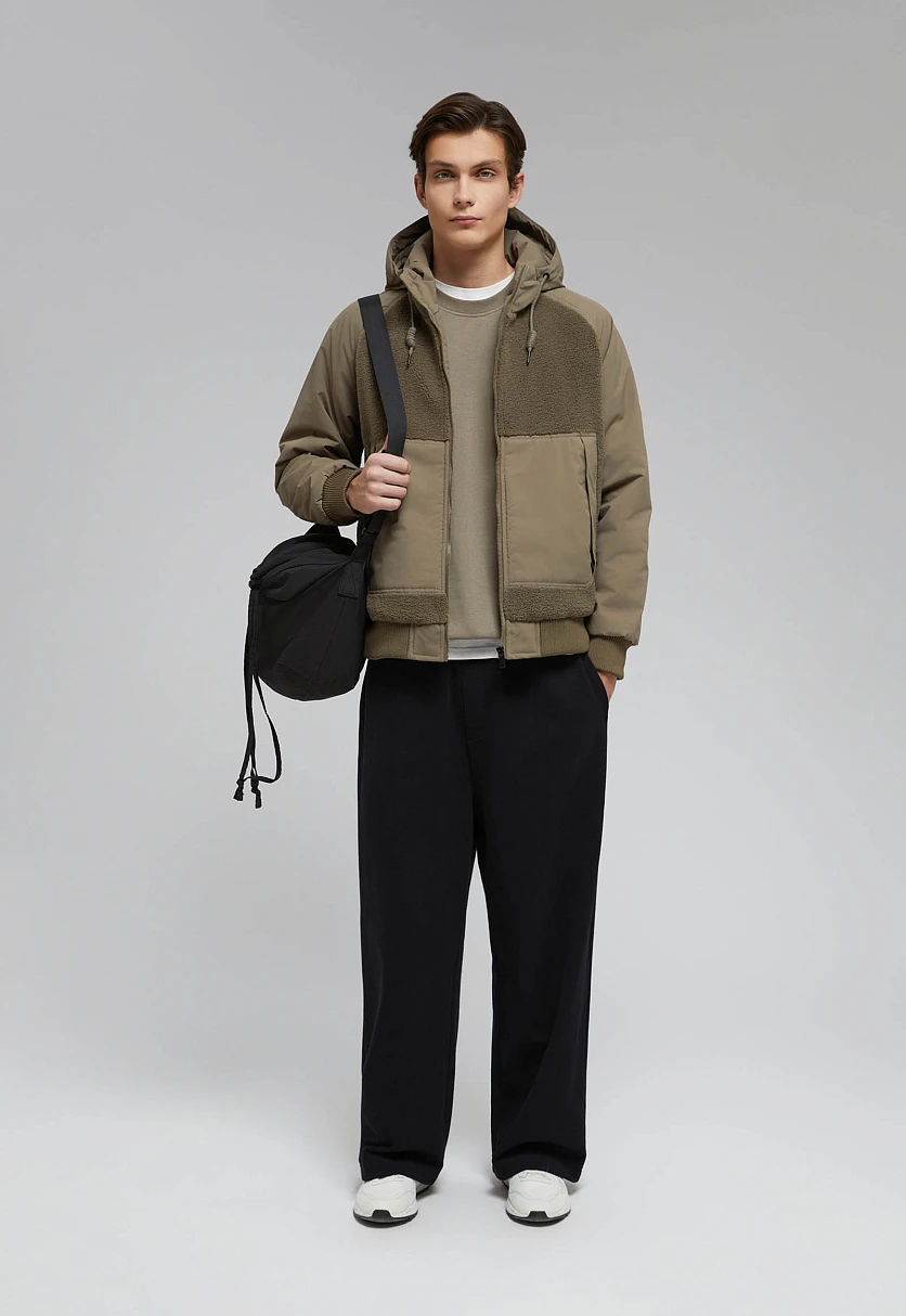 Quilted Hooded Bomber Jacket