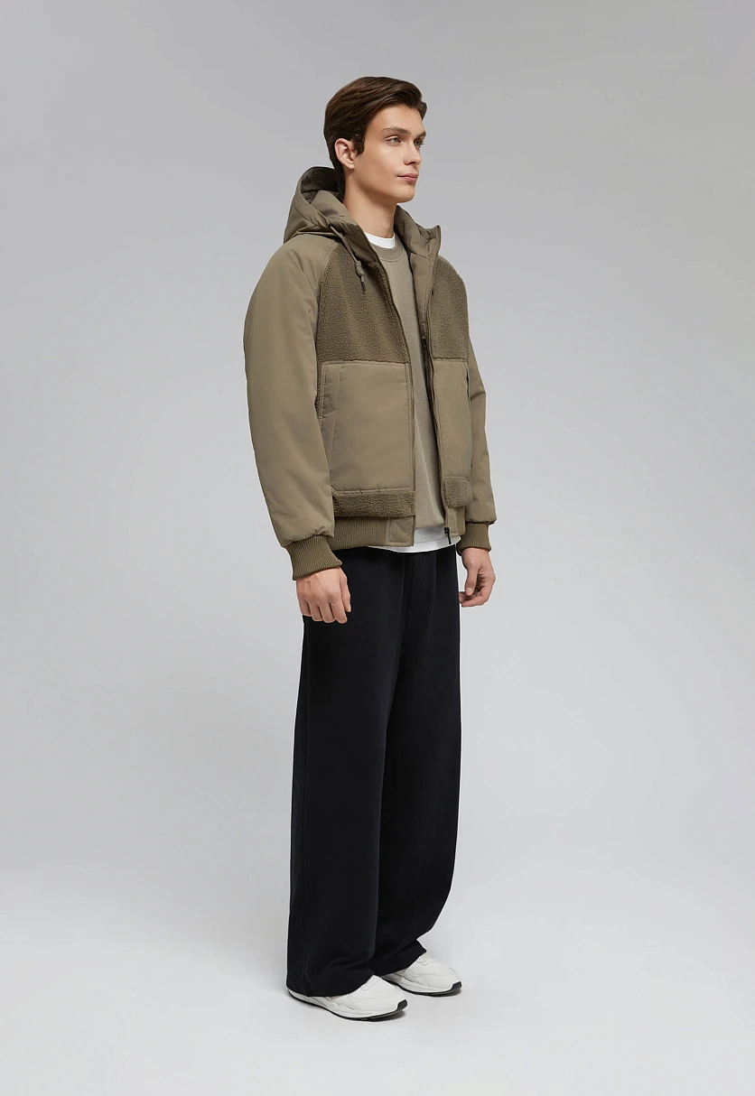 Quilted Hooded Bomber Jacket