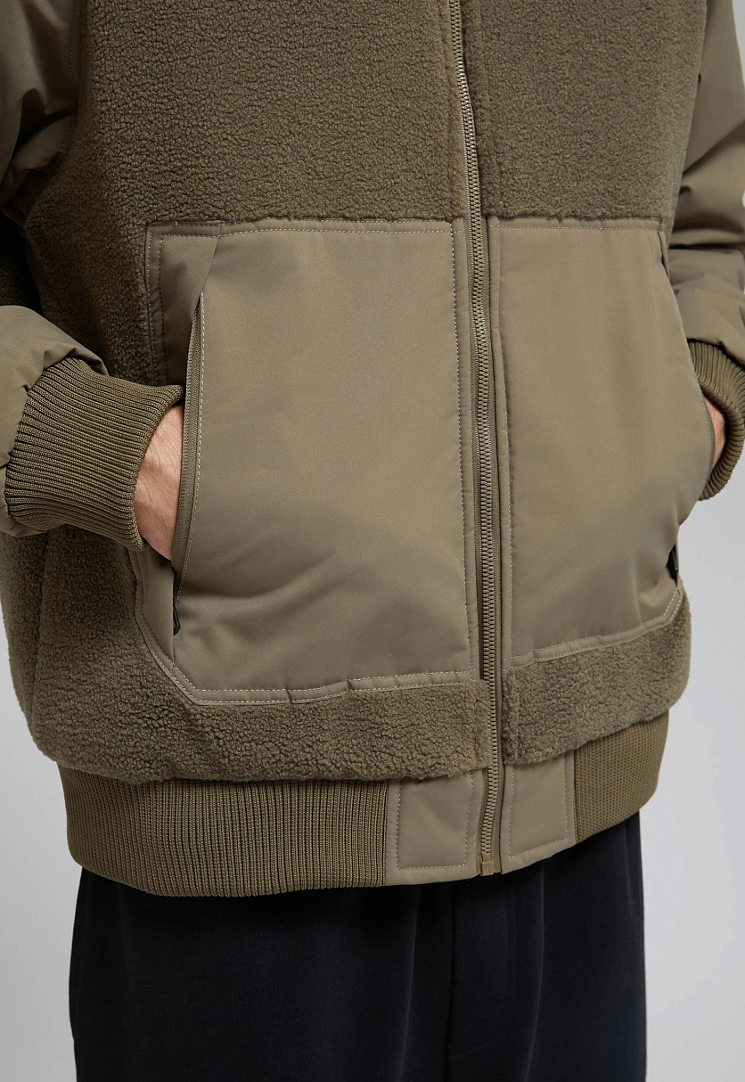 Quilted Hooded Bomber Jacket