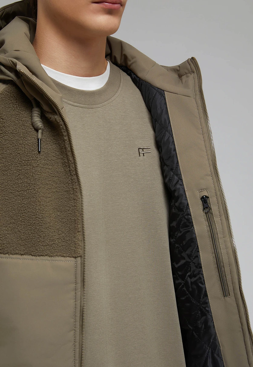 Quilted Hooded Bomber Jacket