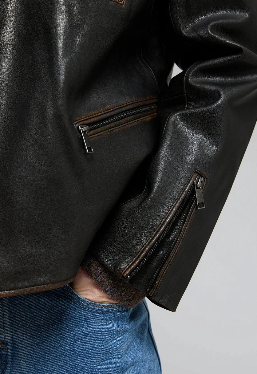 Genuine Leather Biker Jacket