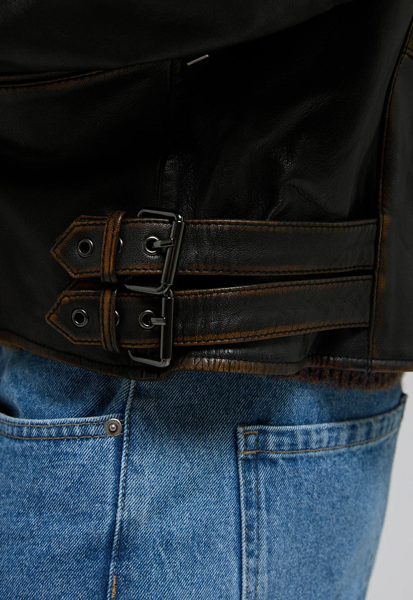 Genuine Leather Biker Jacket