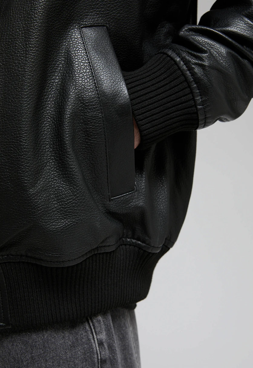 Genuine Leather Bomber Jacket