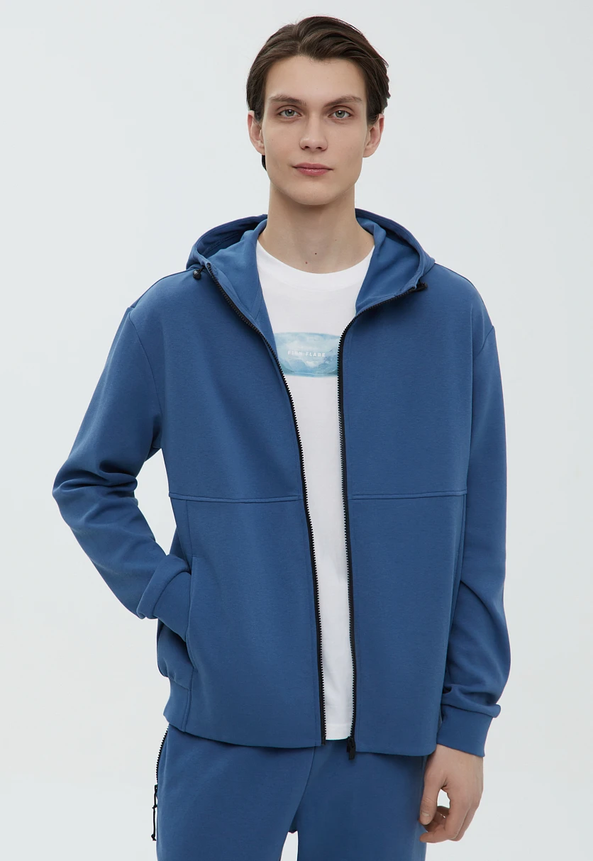 Loose Fit Zip-Up Hoodie