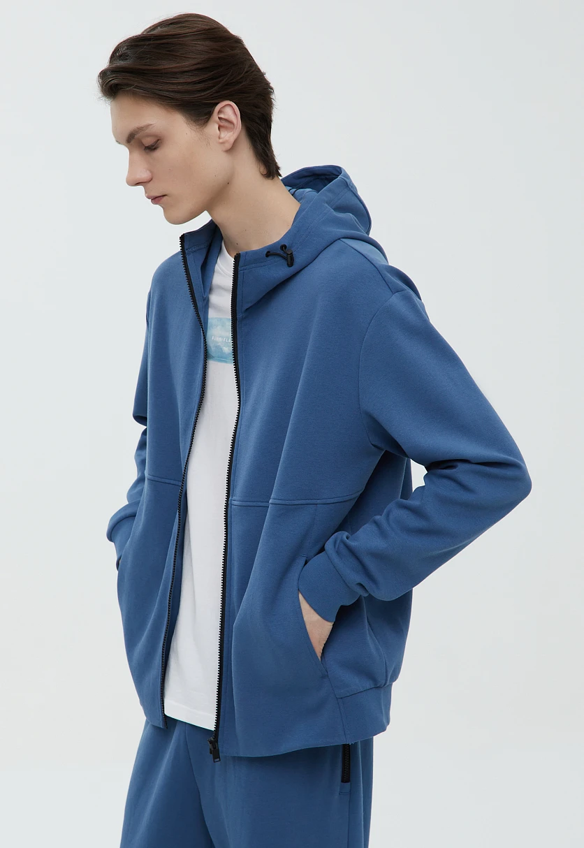 Loose Fit Zip-Up Hoodie