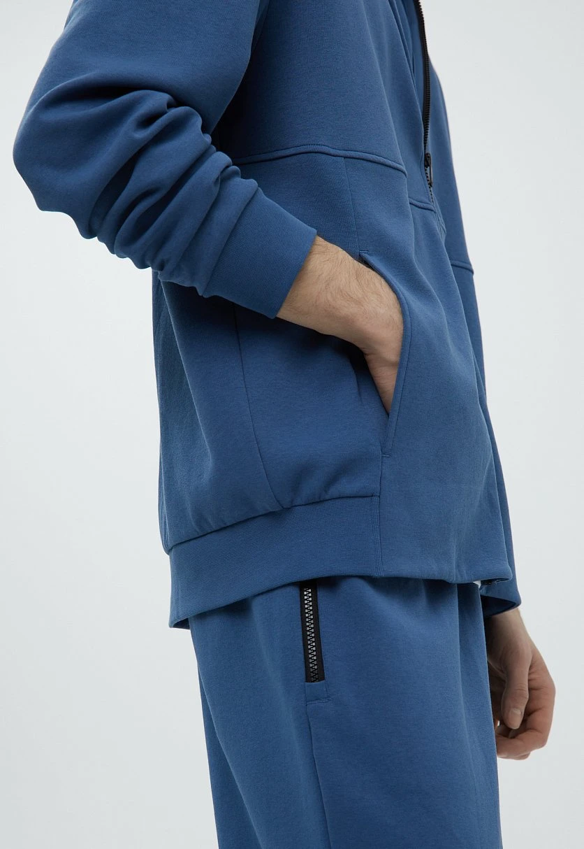 Loose Fit Zip-Up Hoodie