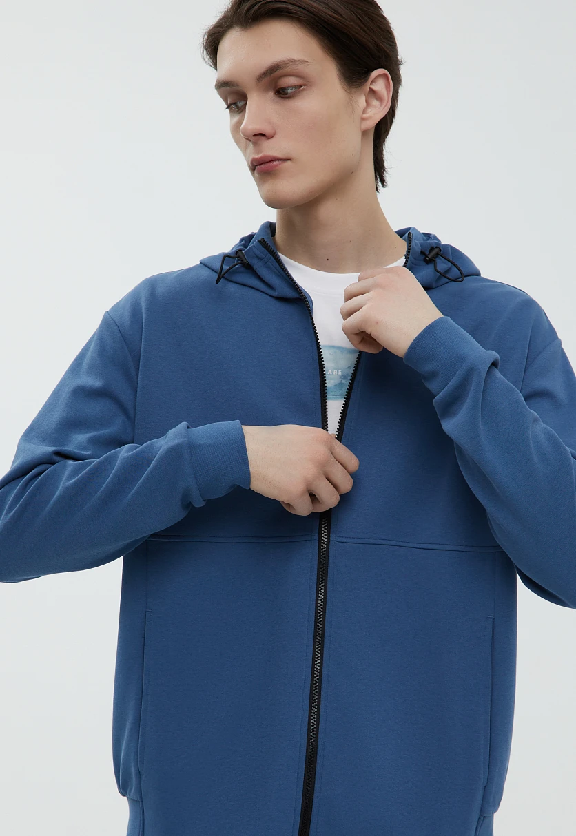 Loose Fit Zip-Up Hoodie