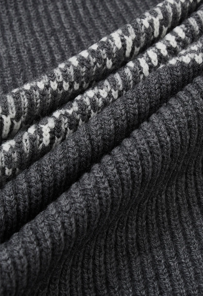 Wool Blend Zip-Up Cardigan