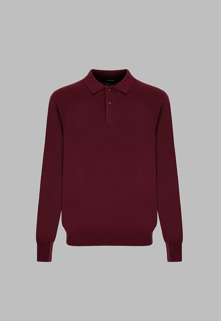 Wool Blend Polo Jumper