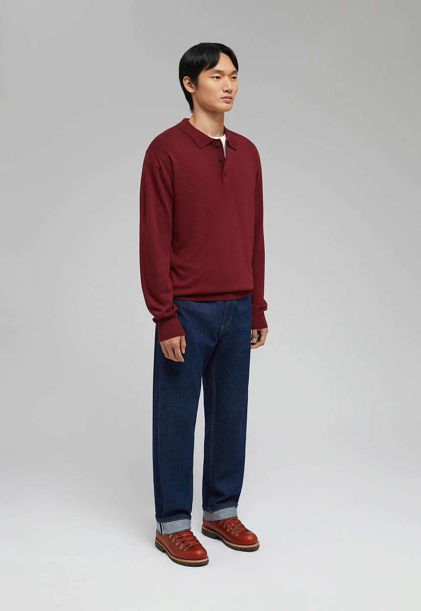 Wool Blend Polo Jumper