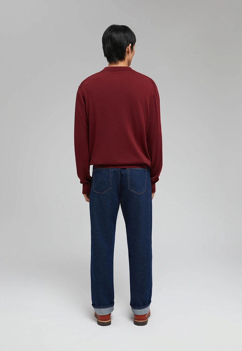 Wool Blend Polo Jumper