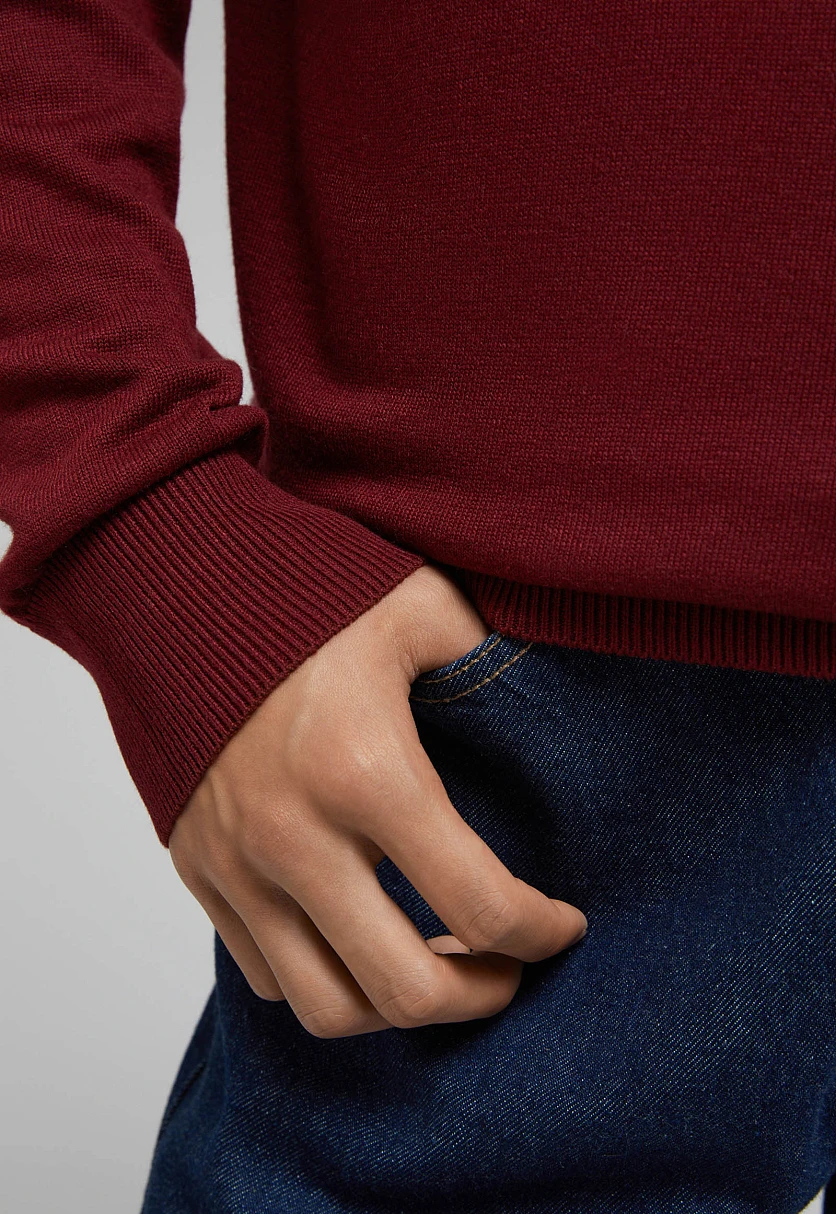 Wool Blend Polo Jumper